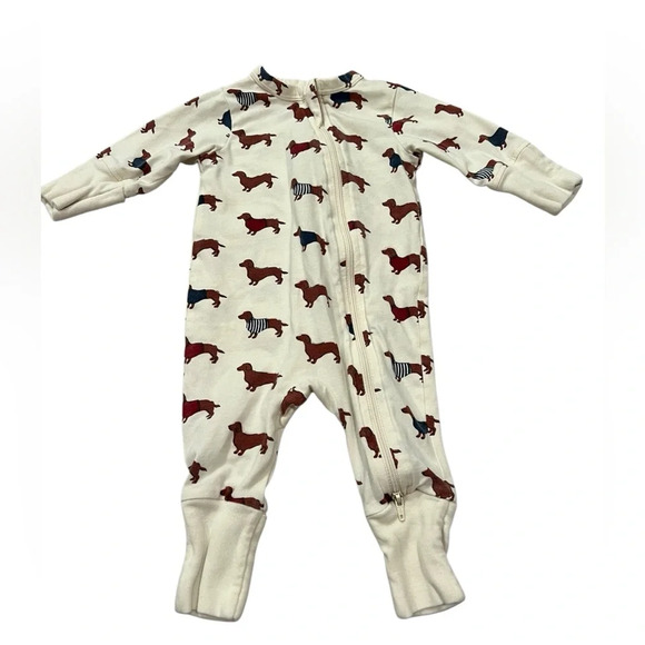 Pink Chicken Sweater Dog Footie with Zipper size 0 to 3 months - Picture 1 of 4